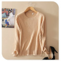 Pure Cashmere Sweater Women New Design Knitted Pullover Solid Color with Long Sleeve O Neck